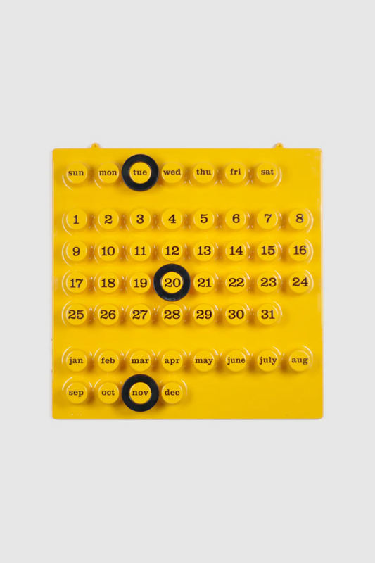 Ring-A-Date Perpetual Calendar by Giorgio Della Beffa (Yellow)