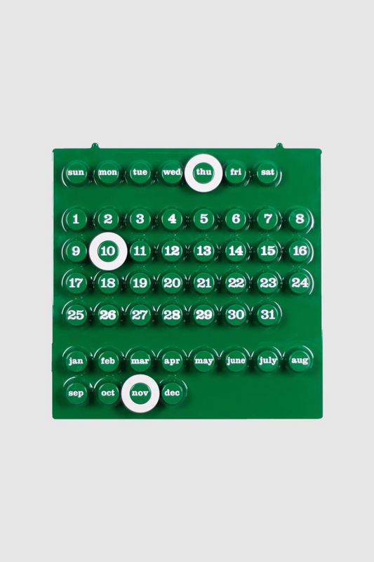 Ring-A-Date Perpetual Calendar by Giorgio Della Beffa (Green)