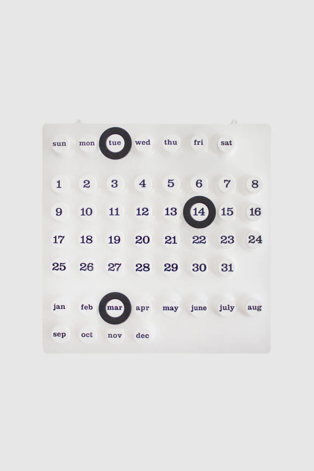 Ring-A-Date Perpetual Calendar by Giorgio Della Beffa (White)