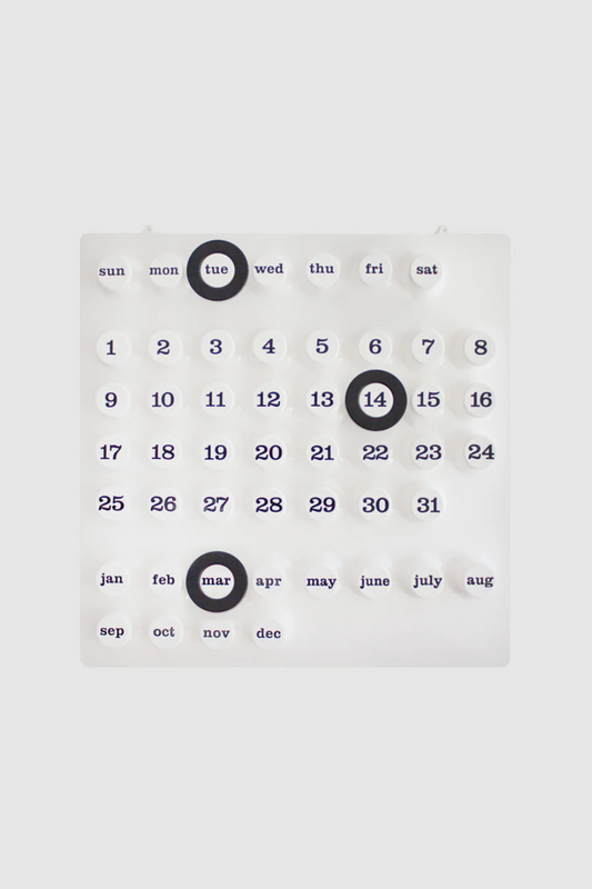 Ring-A-Date Perpetual Calendar by Giorgio Della Beffa (White)